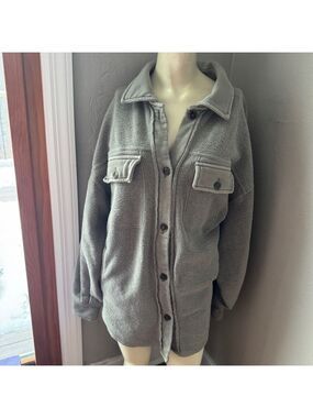Free people oversized shirt jacket size small